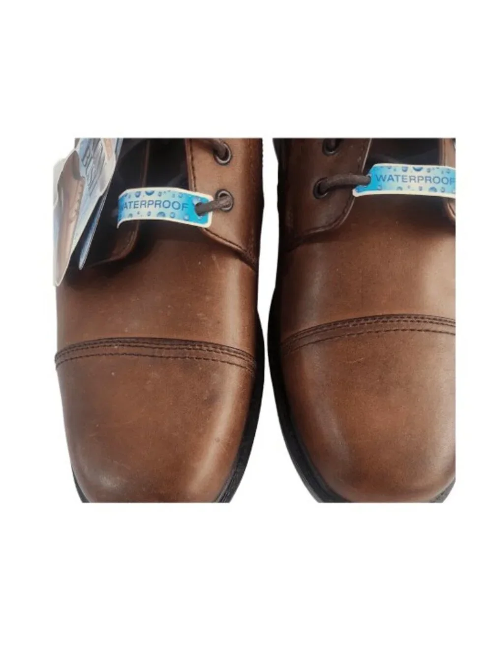 Nunn Bush Men's Brown Waterproof Leather Cap Toe Oxford Shoes 81480-02 Size 9.5M